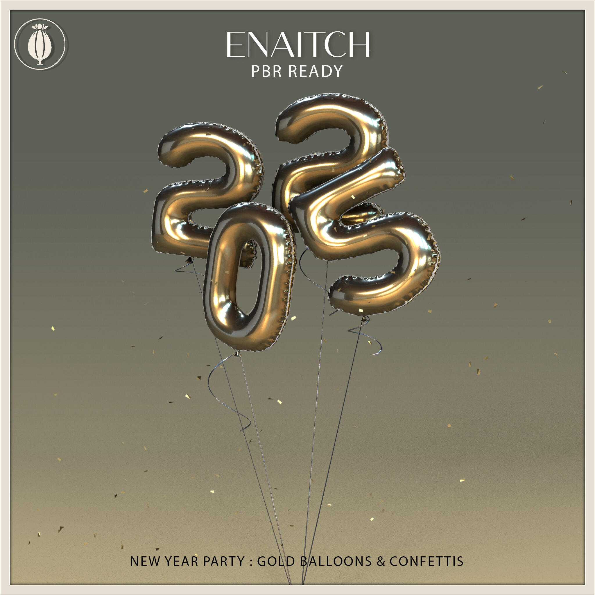 gold balloons &amp; confettis