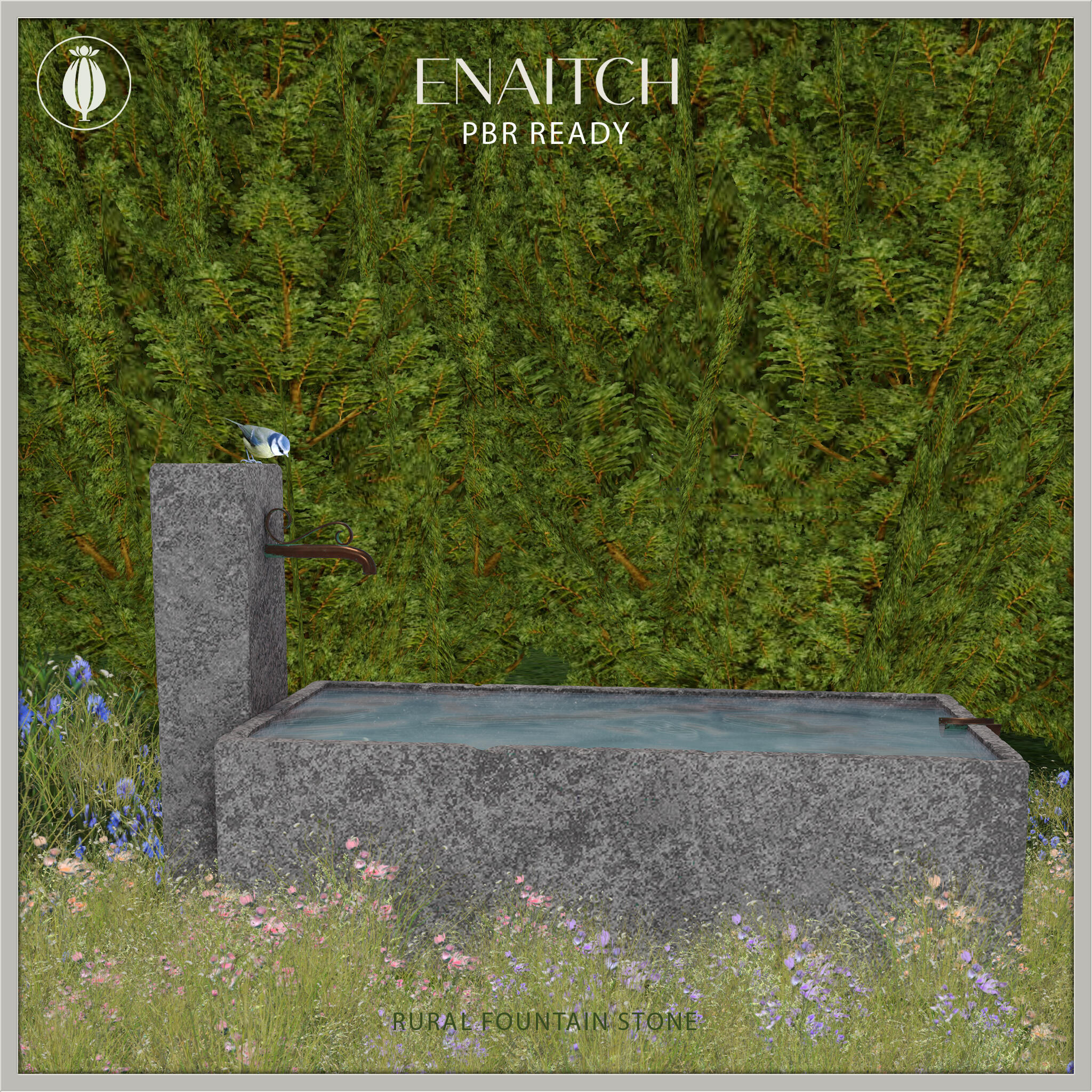 Rural fountain stone