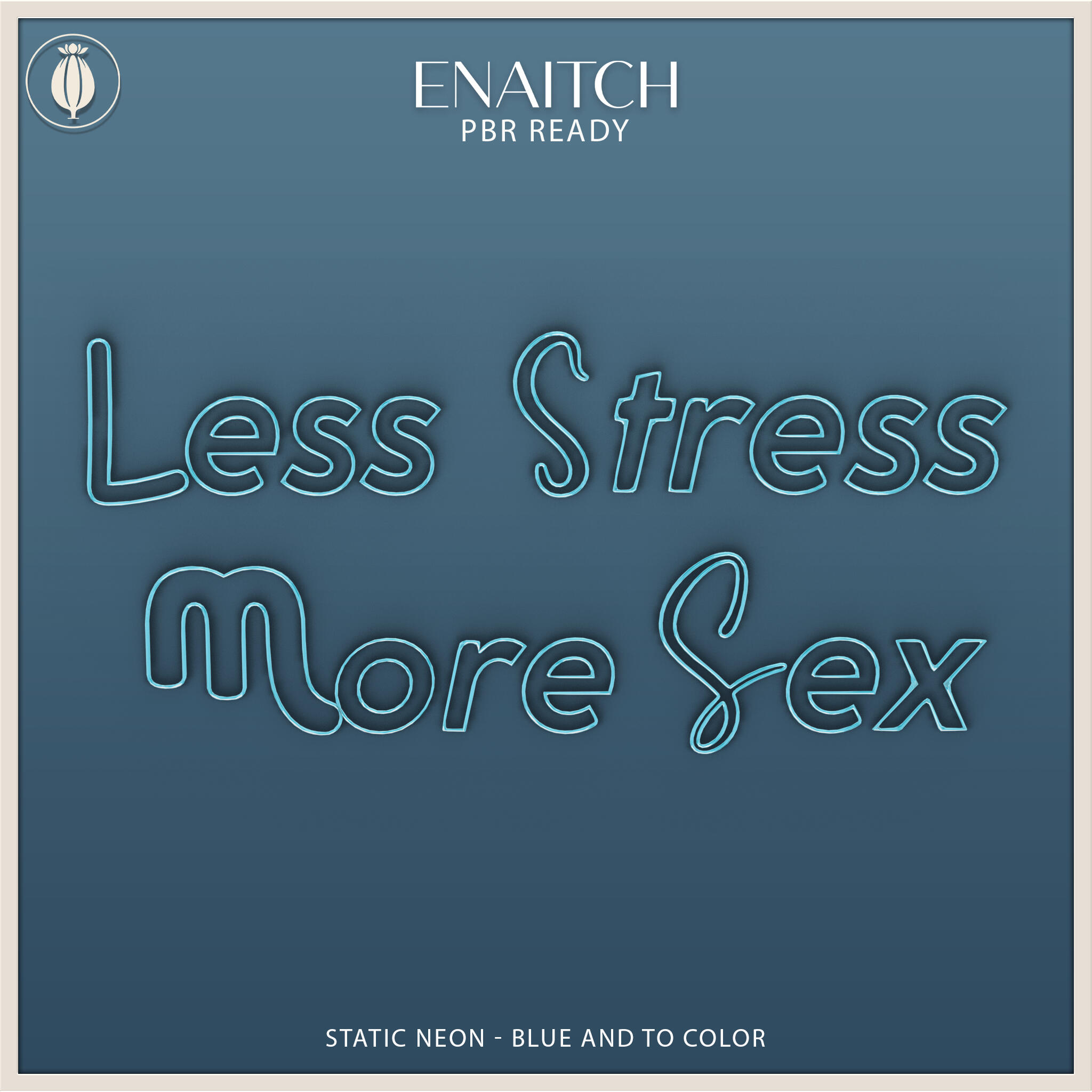 Less stress more sex neon