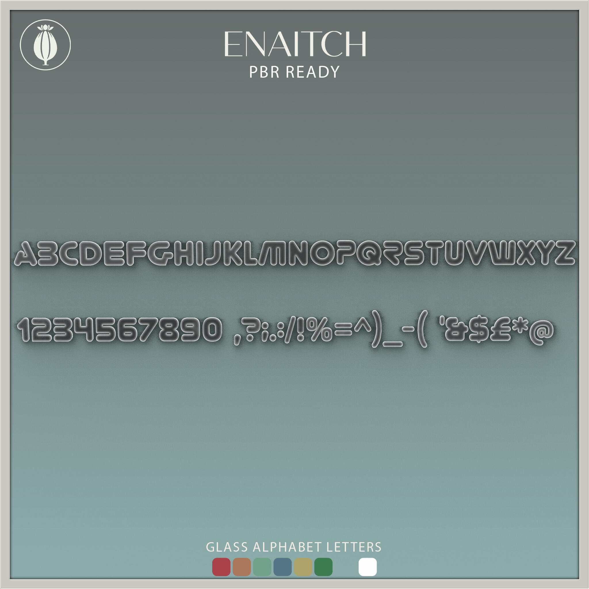 Alphabet glass letters