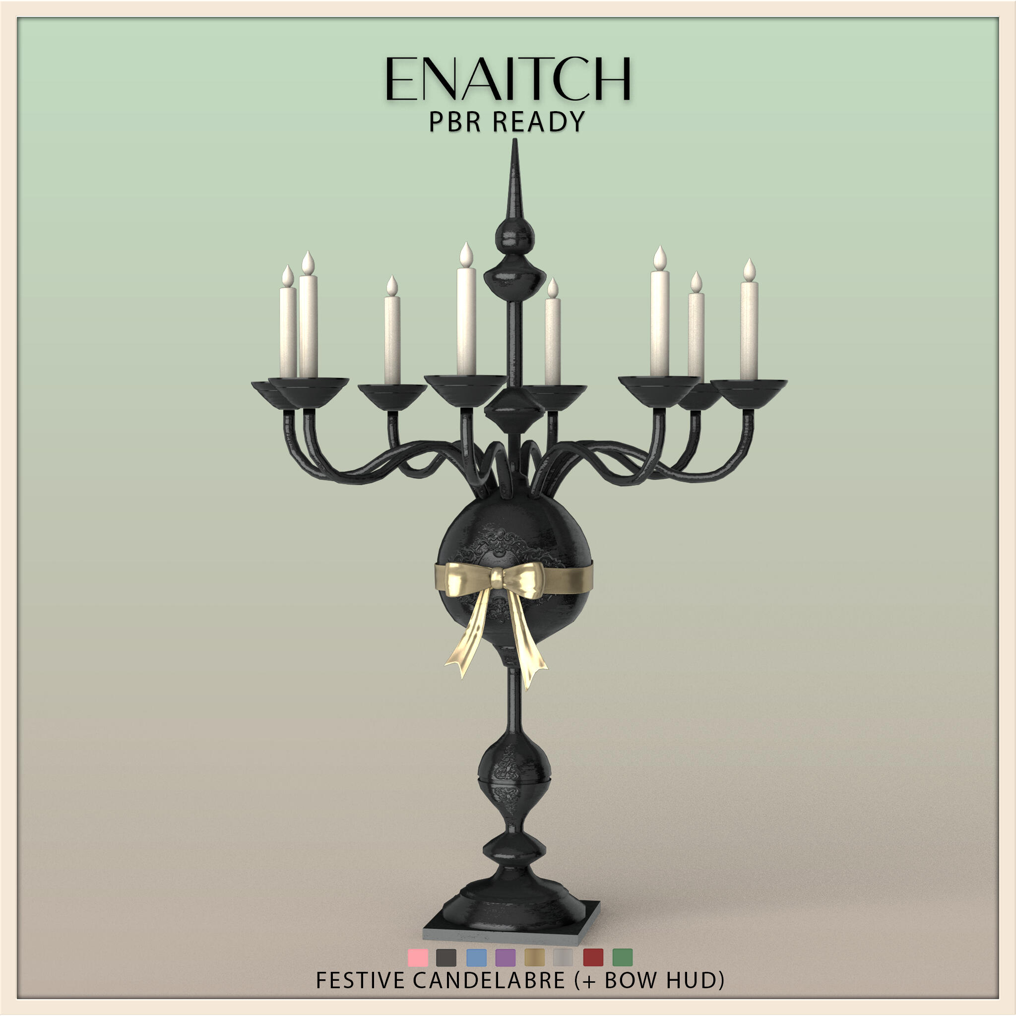 Festive candelabre black