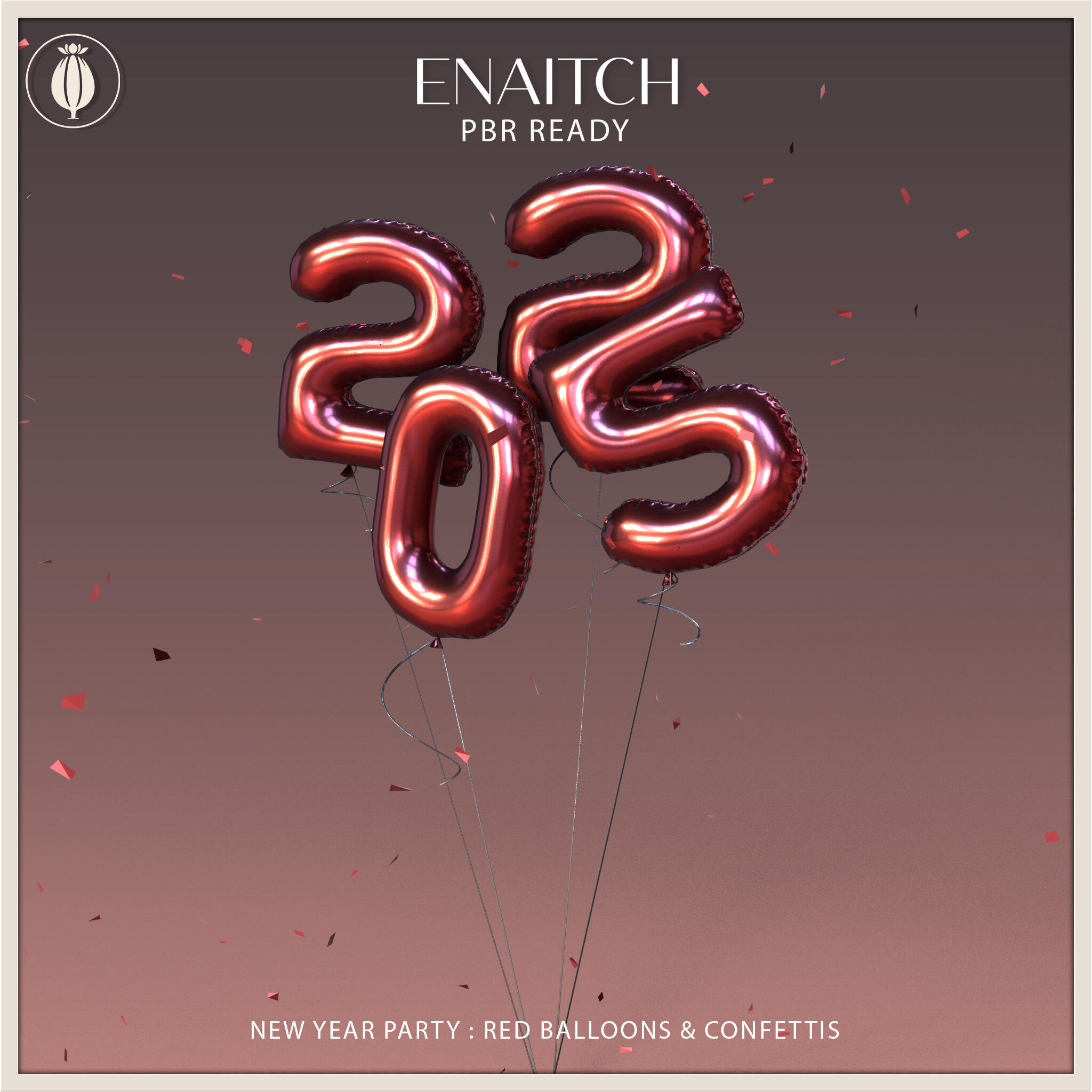 Red balloons&confettis